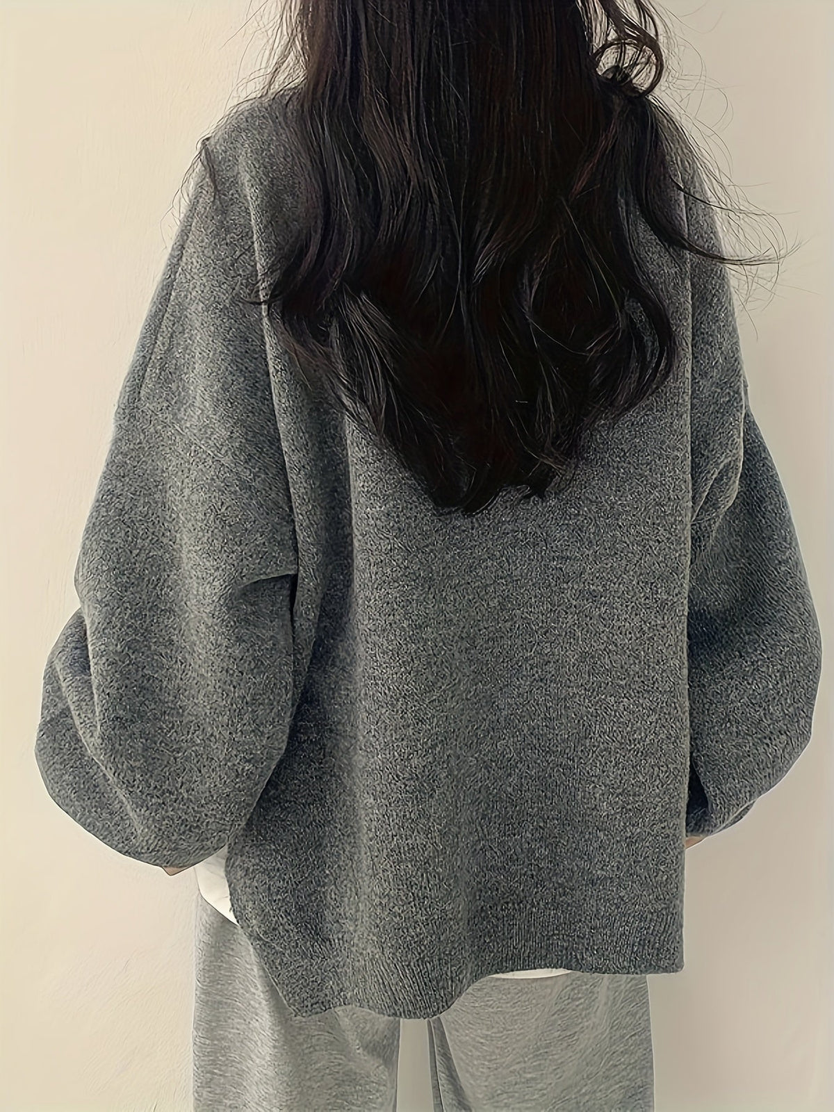 Women's Drop Shoulder Sweater, Relaxed Knit Pullover, S-2XL