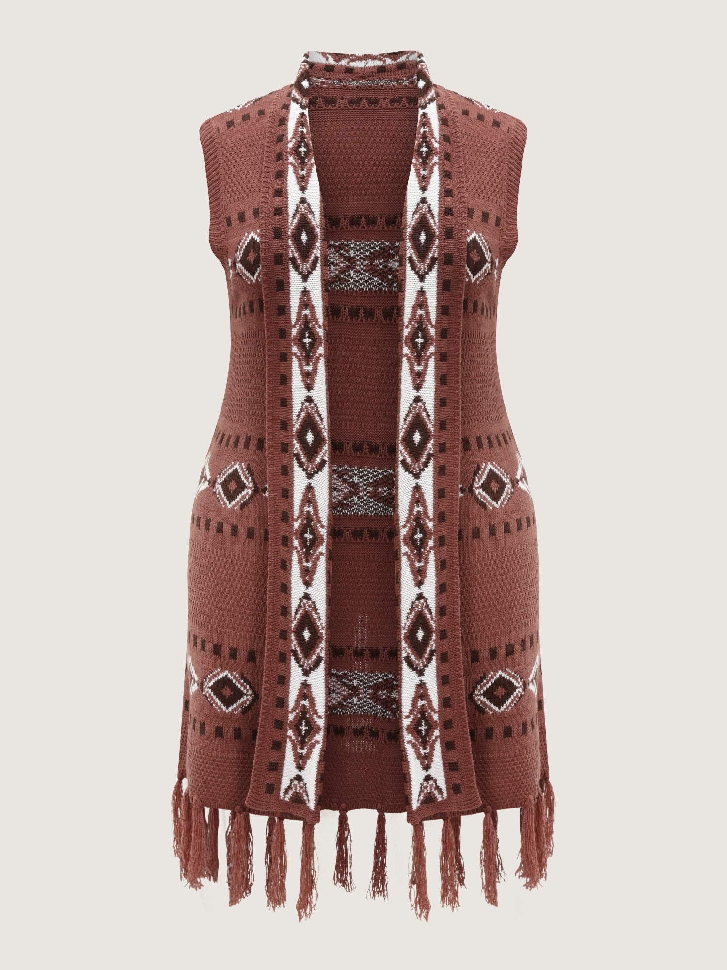 Fringe Hem Sweater Vest