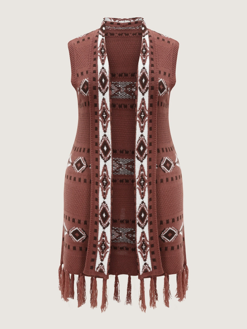 Fringe Hem Sweater Vest