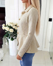 Argyle Cable Knit Cardigan