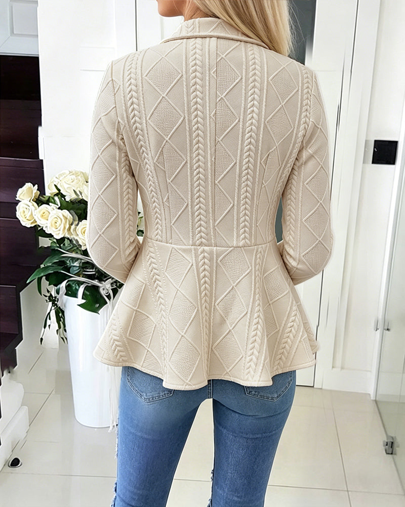 Argyle Cable Knit Cardigan