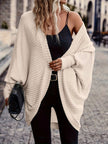 Women's Open Front Cardigan, Ribbed Knit Layering Cardigan