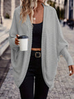 Women's Open Front Cardigan, Ribbed Knit Layering Cardigan