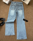 Rhinestone Flared Jeans