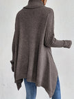 Women's Turtleneck Sweater, Relaxed High Neck Knit, S-2XL
