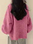 Women's Drop Shoulder Sweater, Relaxed Knit Pullover, S-2XL