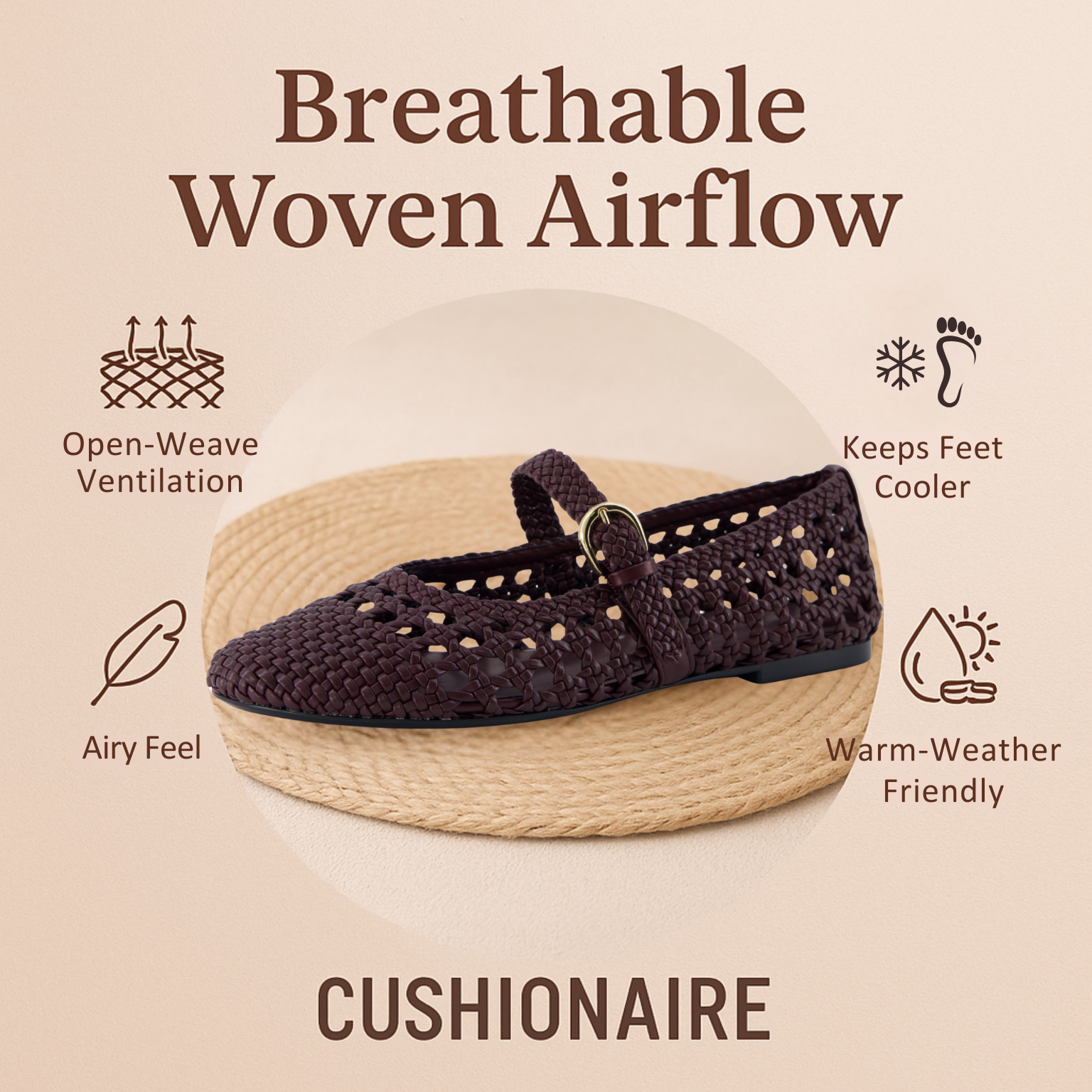 Windsor Woven Mary Jane Flats