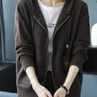 Women's Zip Up Hooded Cardigan, Lightweight Knit Hoodie with Pockets, S-L