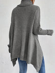 Women's Turtleneck Sweater, Relaxed High Neck Knit, S-2XL