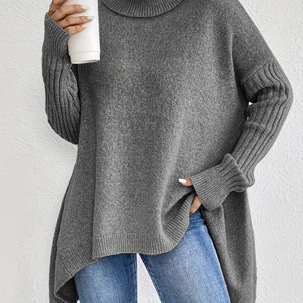 Women's relaxed turtleneck sweater