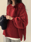 Women's Drop Shoulder Sweater, Relaxed Knit Pullover, S-2XL