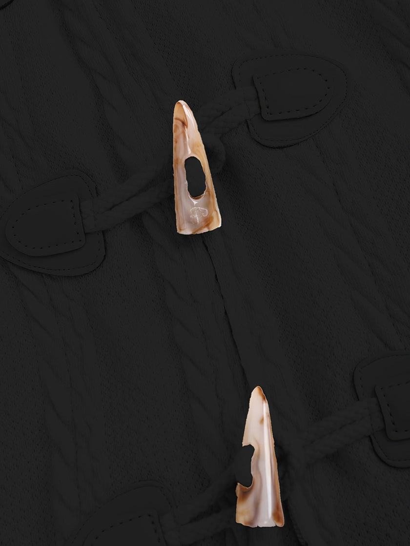 Women's Hooded Longline Coat, Faux Fur Trim Toggle Winter Coat, S-2XL