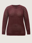 Cable Knit Cut Out Pullover Sweater