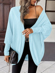 Women's Open Front Cardigan, Ribbed Knit Layering Cardigan