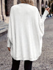 Women's Open Front Cardigan, Ribbed Knit Layering Cardigan