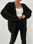 Women's Chunky Knit Cardigan, Relaxed Open Front, S-2XL