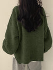 Women's Drop Shoulder Sweater, Relaxed Knit Pullover, S-2XL