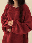 Women's Drop Shoulder Sweater, Relaxed Knit Pullover, S-2XL