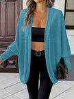 Women's Open Front Cardigan, Ribbed Knit Layering Cardigan