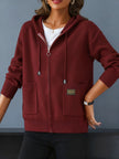Women's Zip Up Hooded Cardigan, Lightweight Knit Hoodie with Pockets, S-L