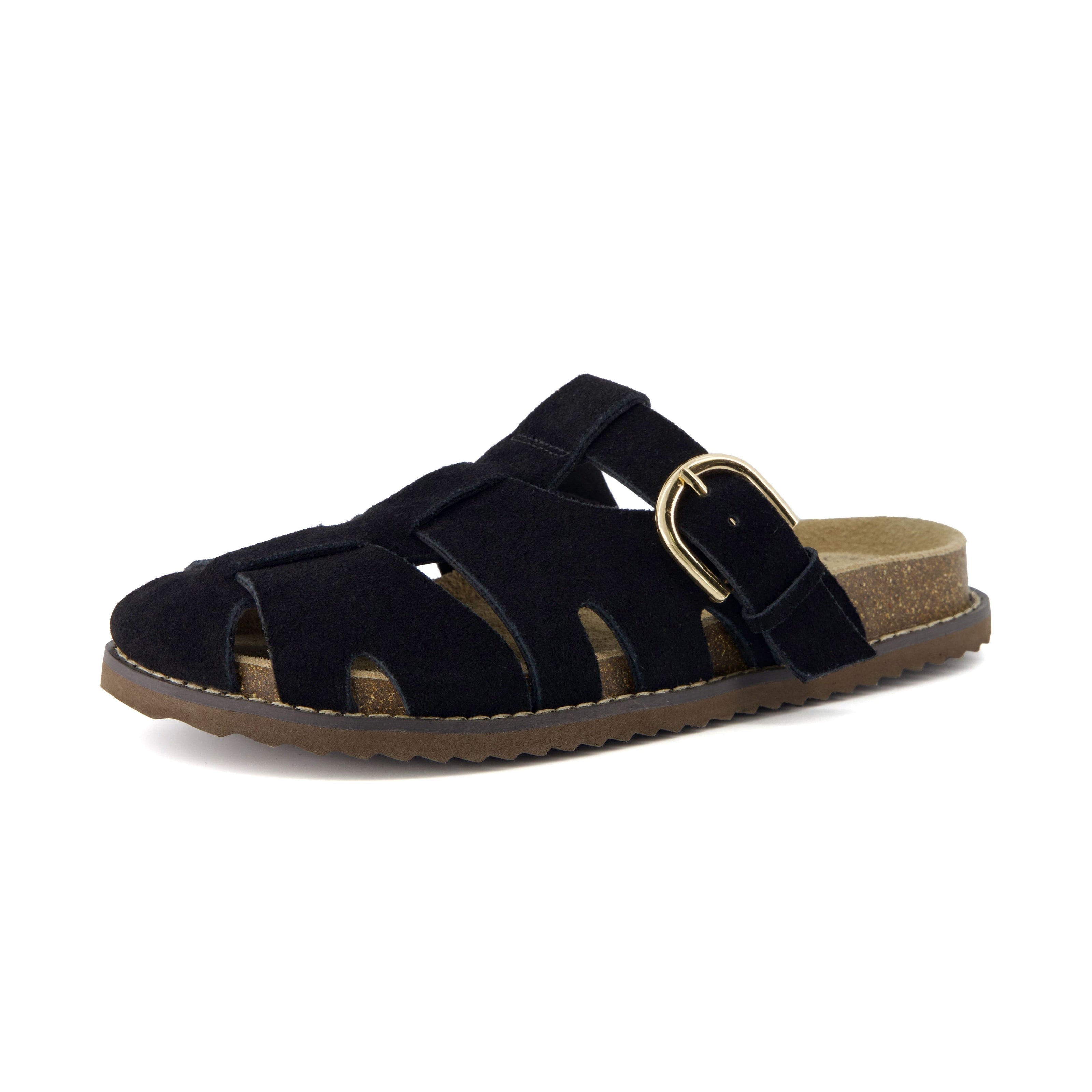Benson Suede Buckle Clogs for Women