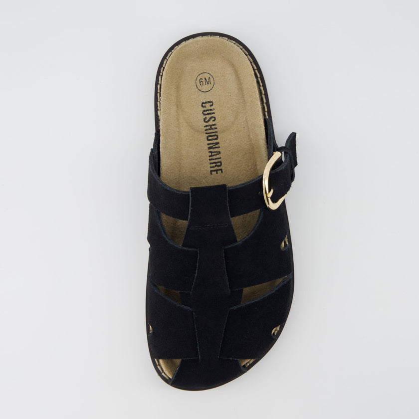 Benson Suede Buckle Clogs for Women