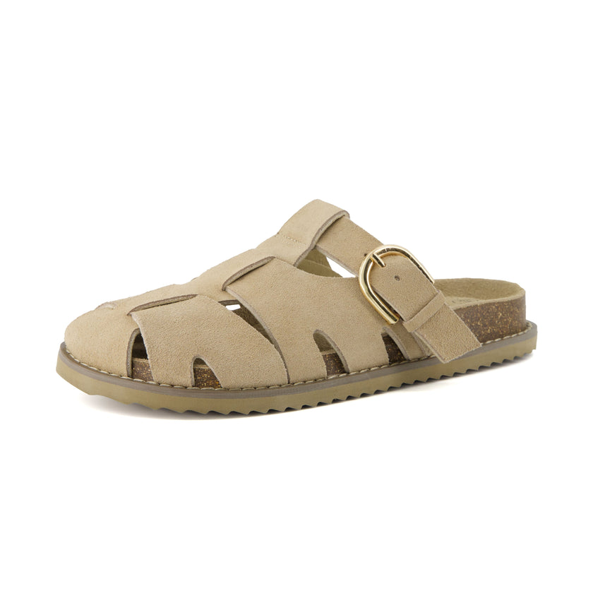 Benson Suede Buckle Clogs for Women