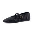 Bistro Woven Flats with Buckle Strap