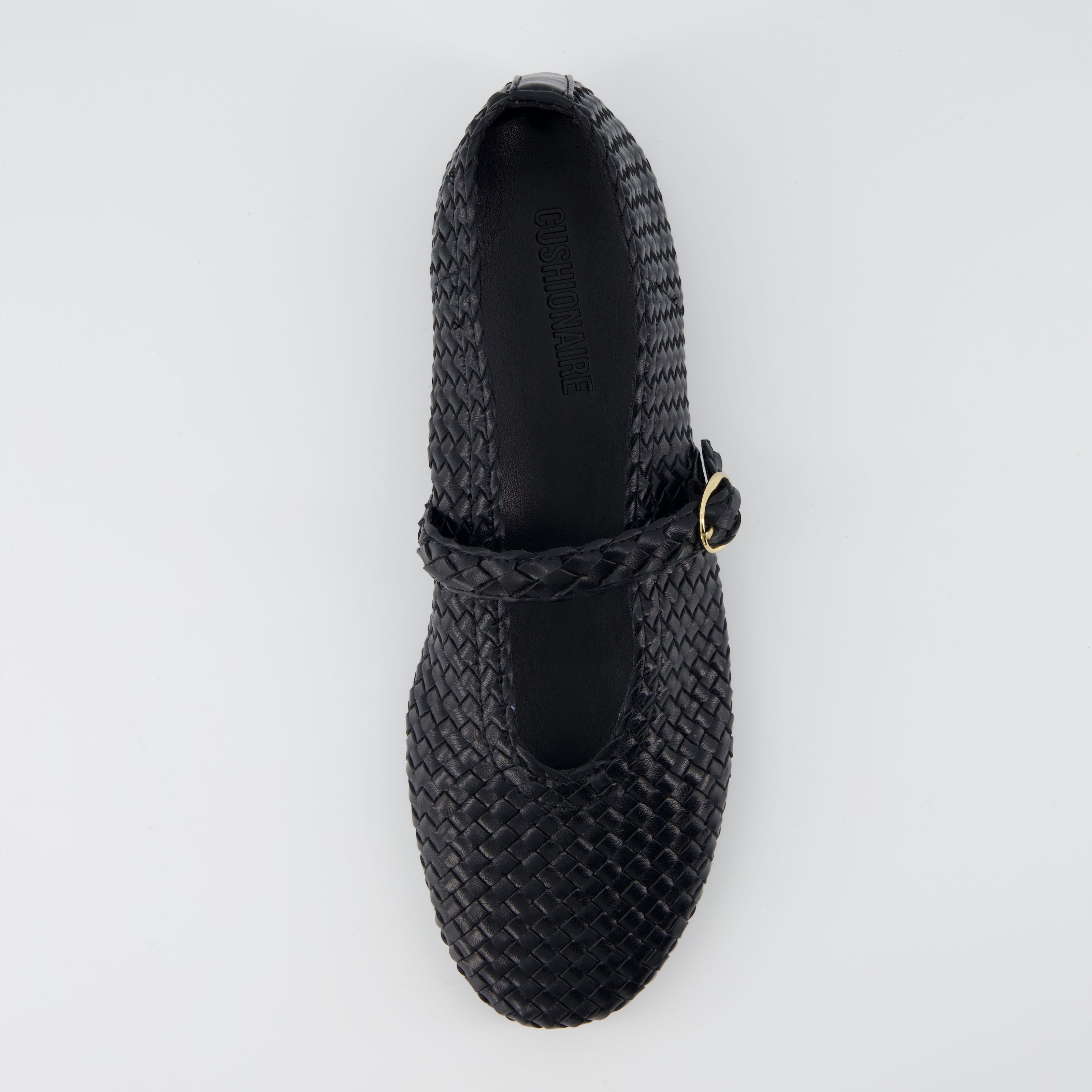 Bistro Woven Flats with Buckle Strap