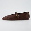 Bistro Woven Flats with Buckle Strap