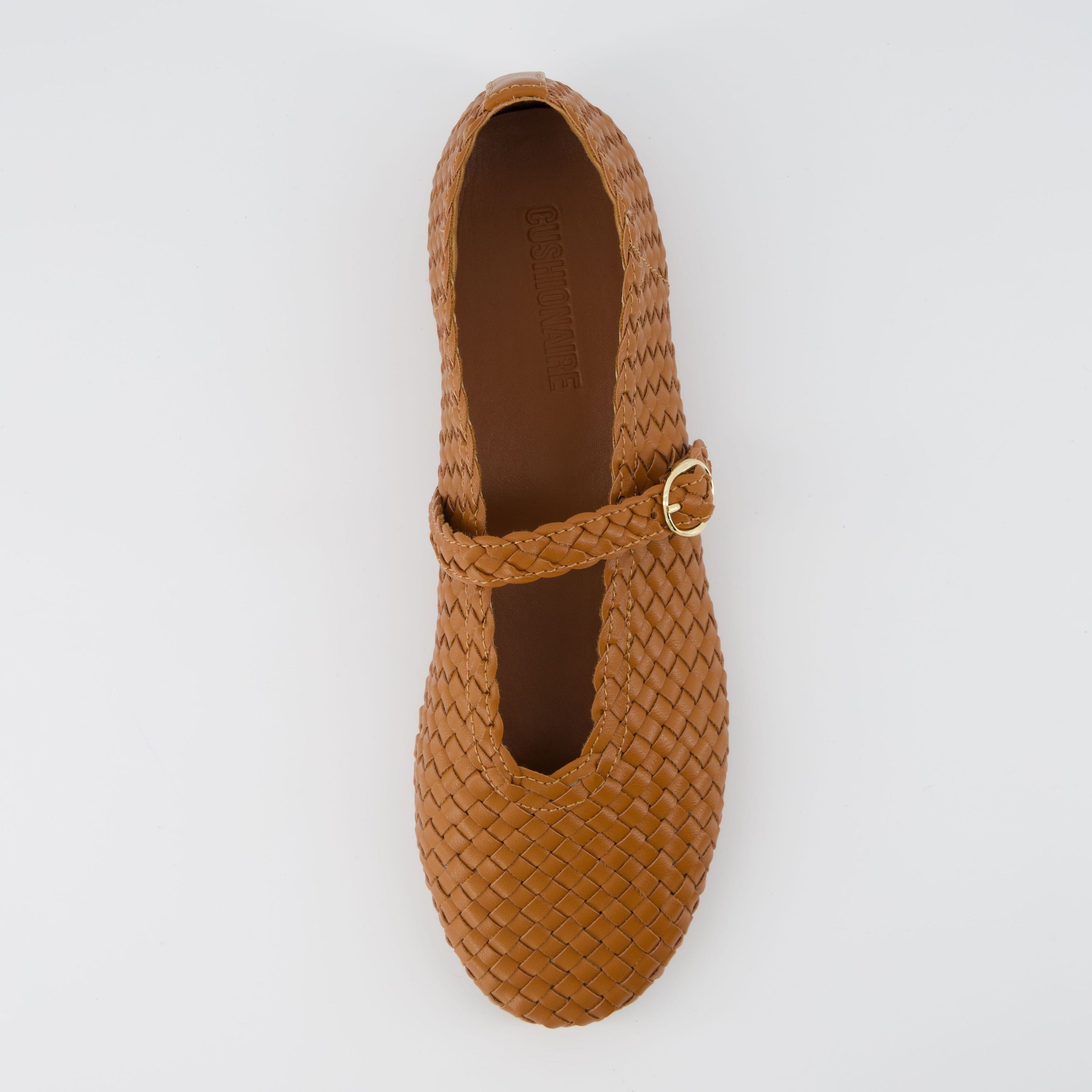 Bistro Woven Flats with Buckle Strap