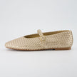 Bistro Woven Flats with Buckle Strap