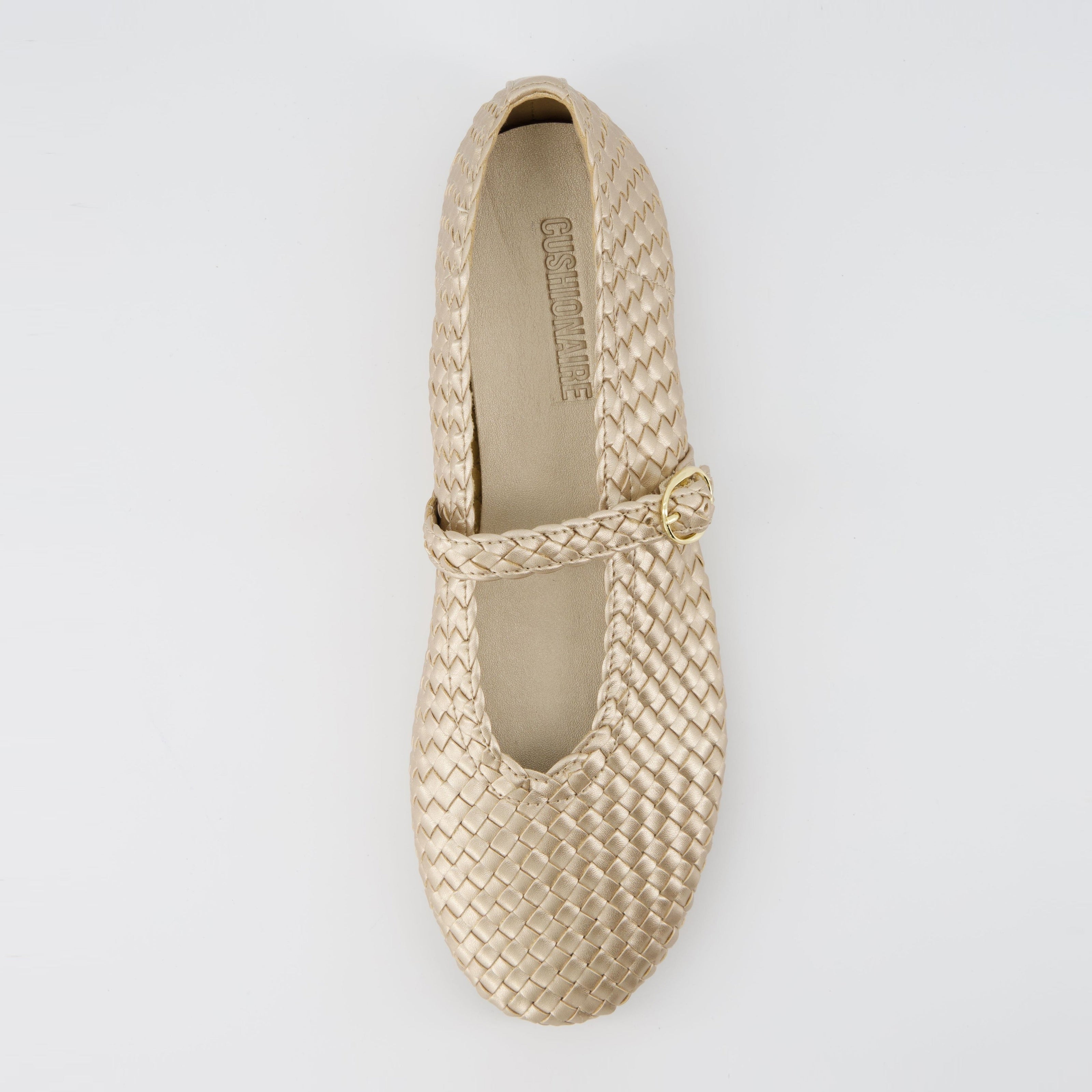 Bistro Woven Flats with Buckle Strap