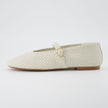 Bistro Woven Flats with Buckle Strap