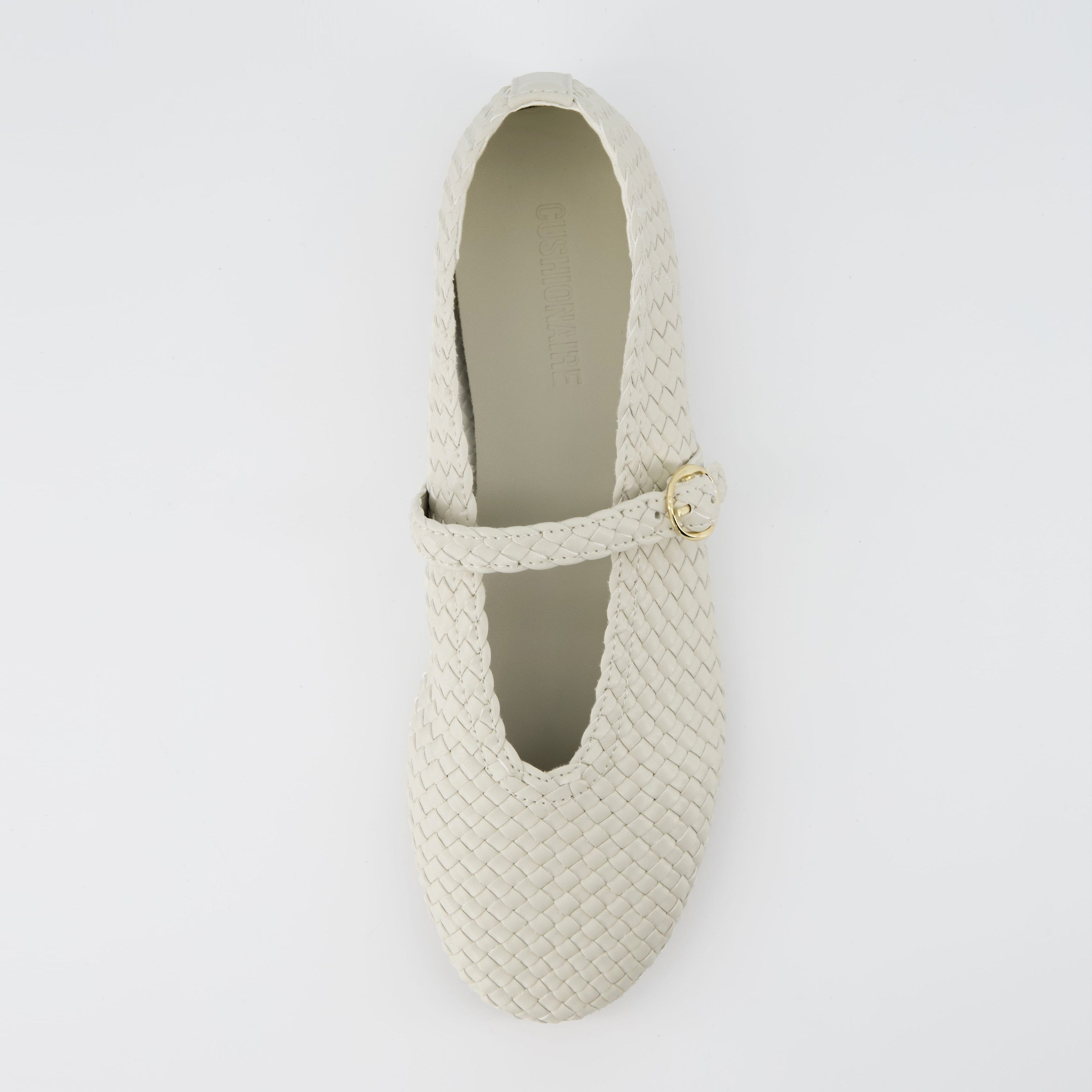 Bistro Woven Flats with Buckle Strap