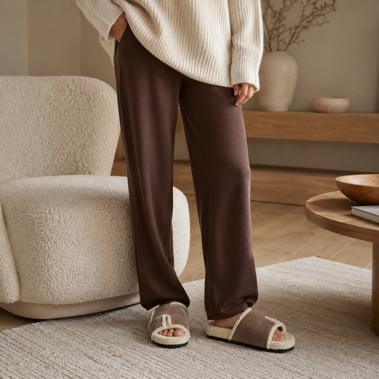 Cuddle Faux Shearling Slide Slippers
