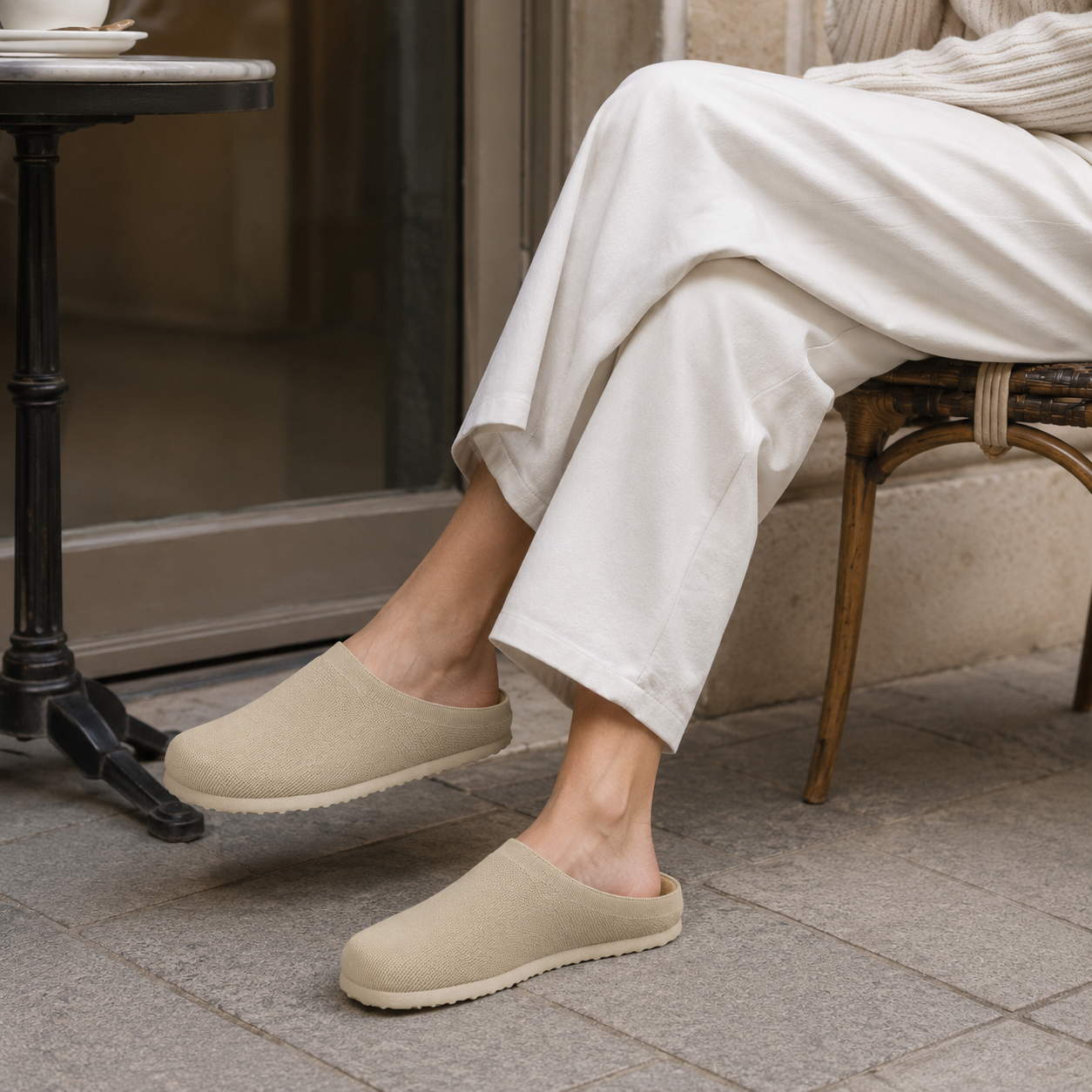 Sils Knit Cork Footbed Clogs for Women