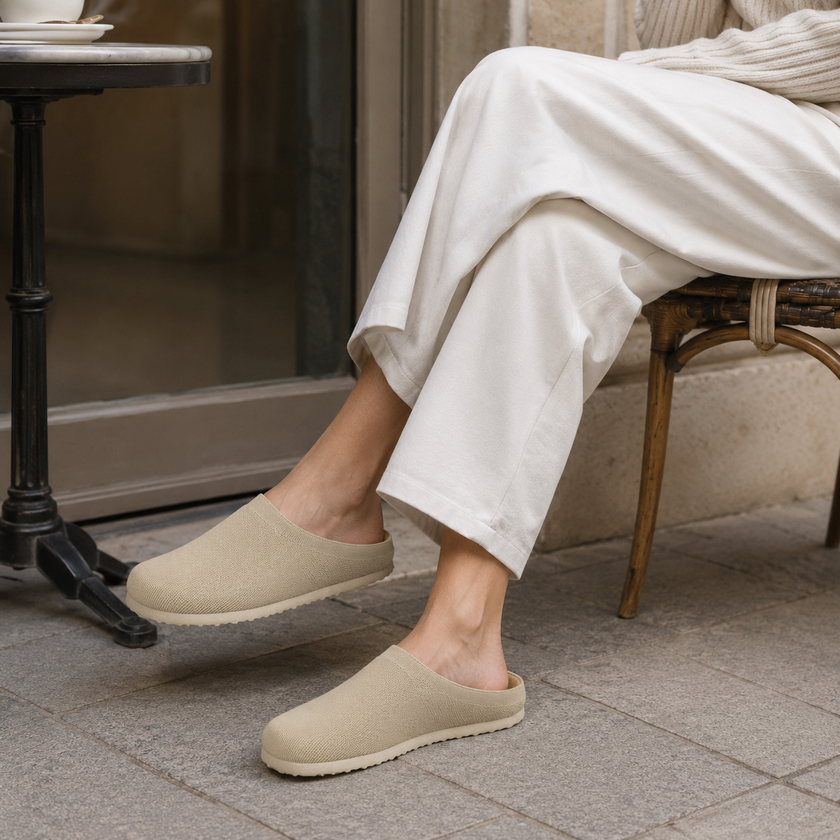 Sils Knit Cork Footbed Clogs for Women