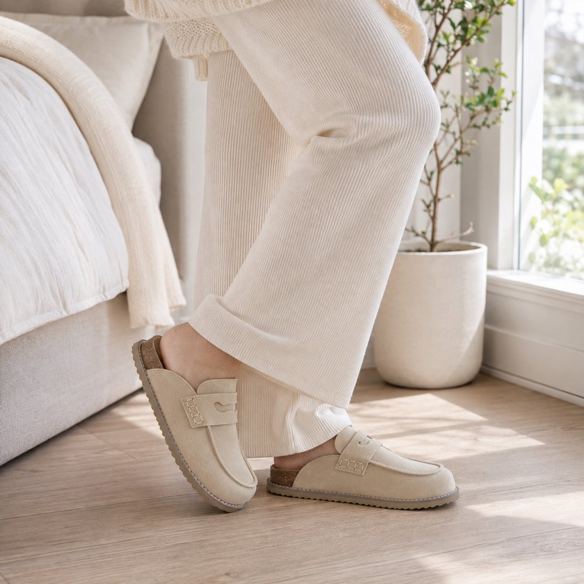 Zola Suede Cork Clogs for Women