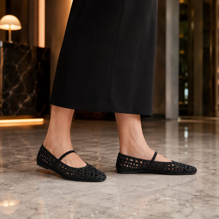 Weavy Woven Ballet Flats for Women