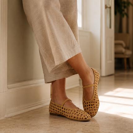 Weavy Woven Ballet Flats for Women