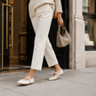 Bistro Woven Flats with Buckle Strap