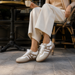 Piper Retro Colorblock Low Top Sneakers in Khaki