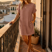 Maggie Short Sleeve T Shirt Dress with Pockets