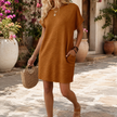 Maggie Short Sleeve T Shirt Dress with Pockets