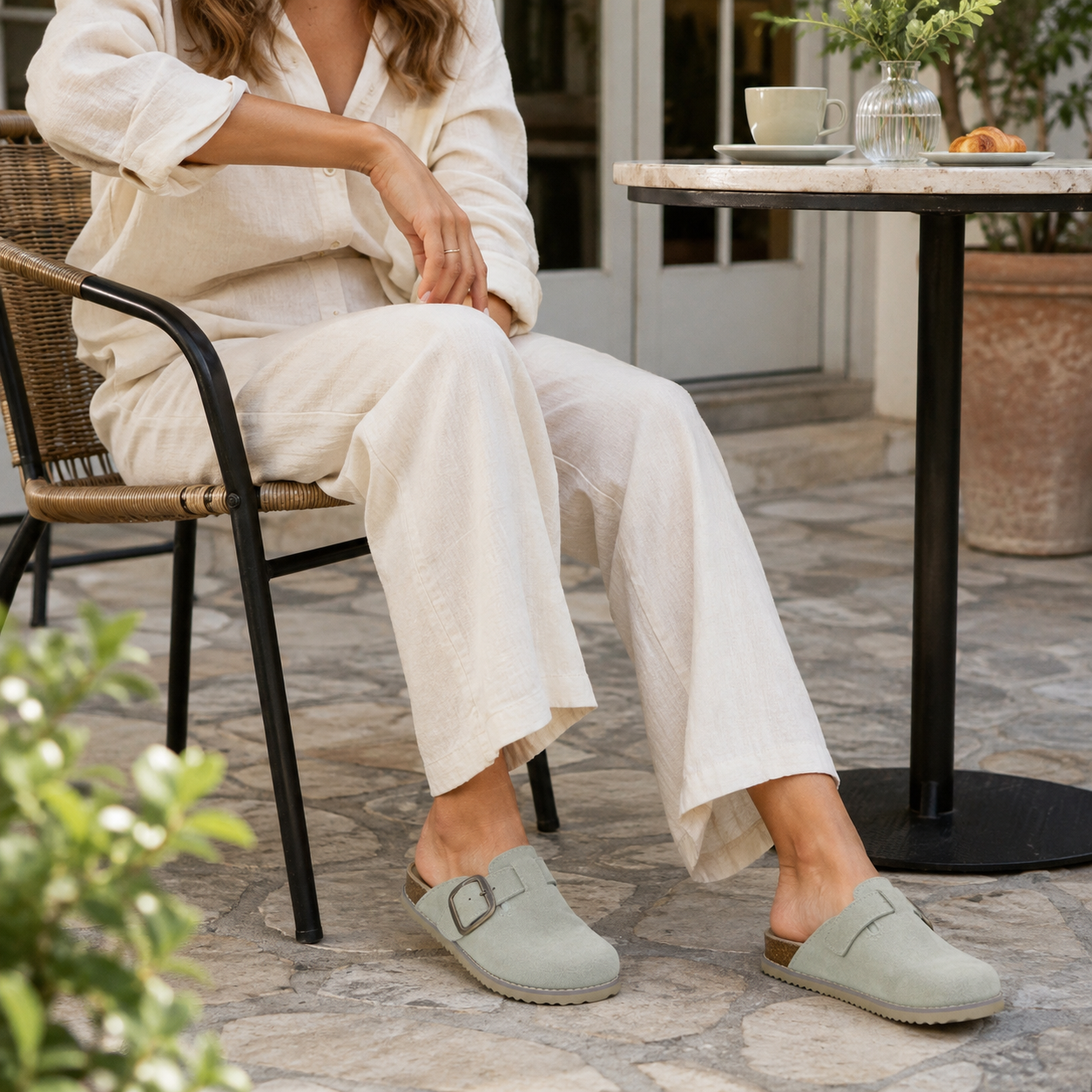 Blain Suede Slip-On Clogs