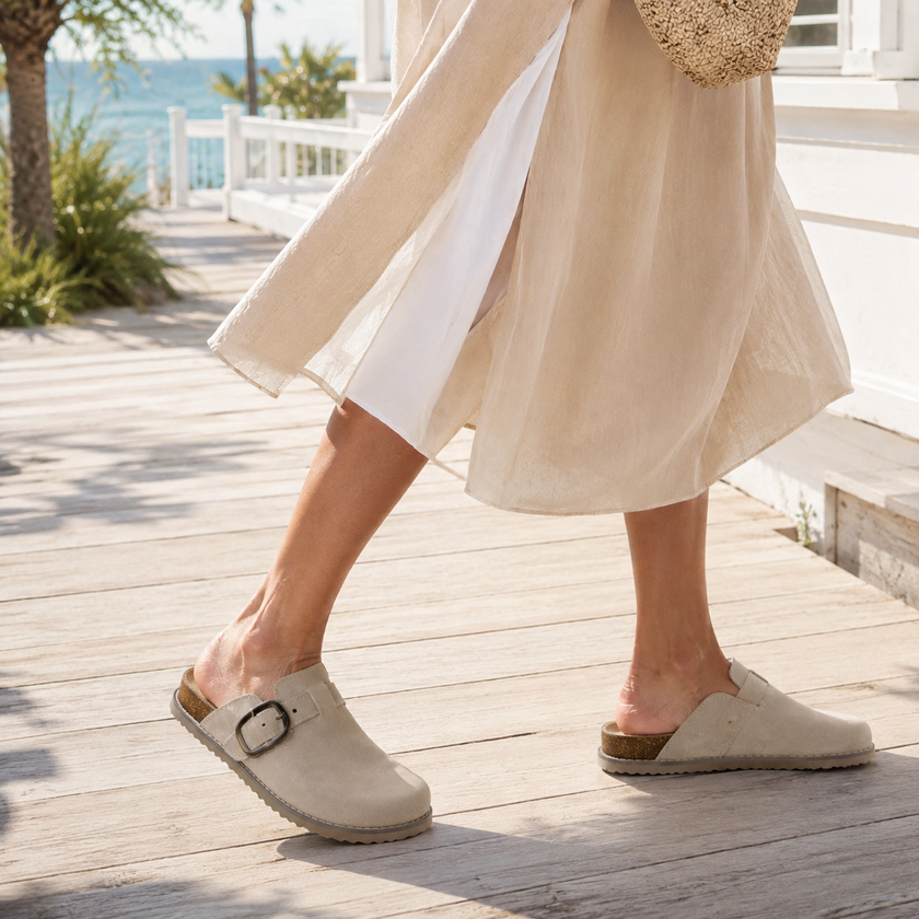 Blain Suede Slip-On Clogs