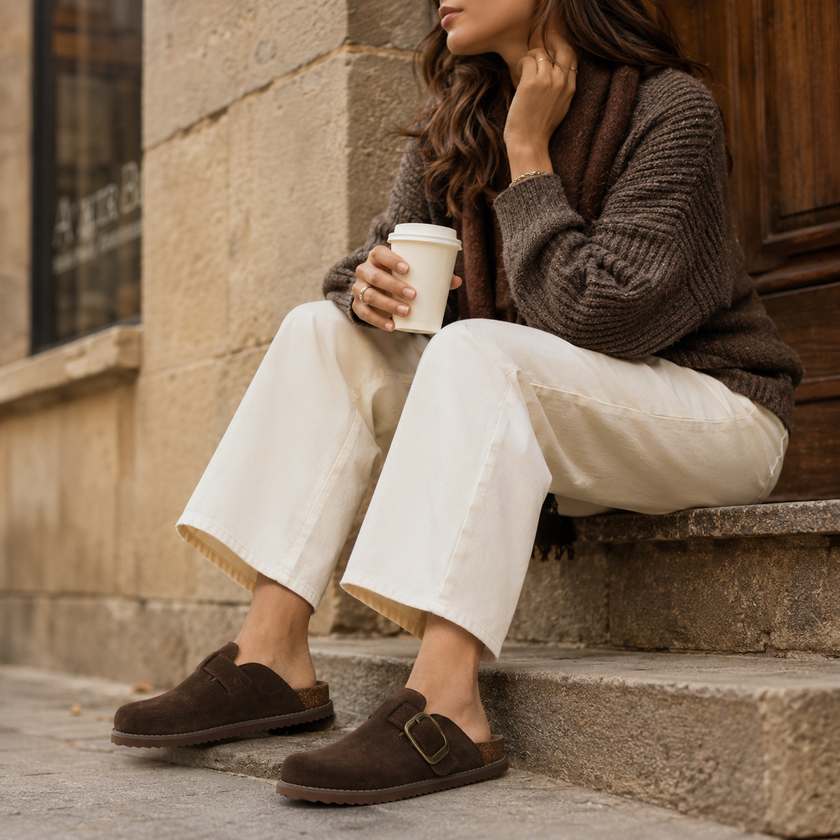 Blain Suede Slip-On Clogs