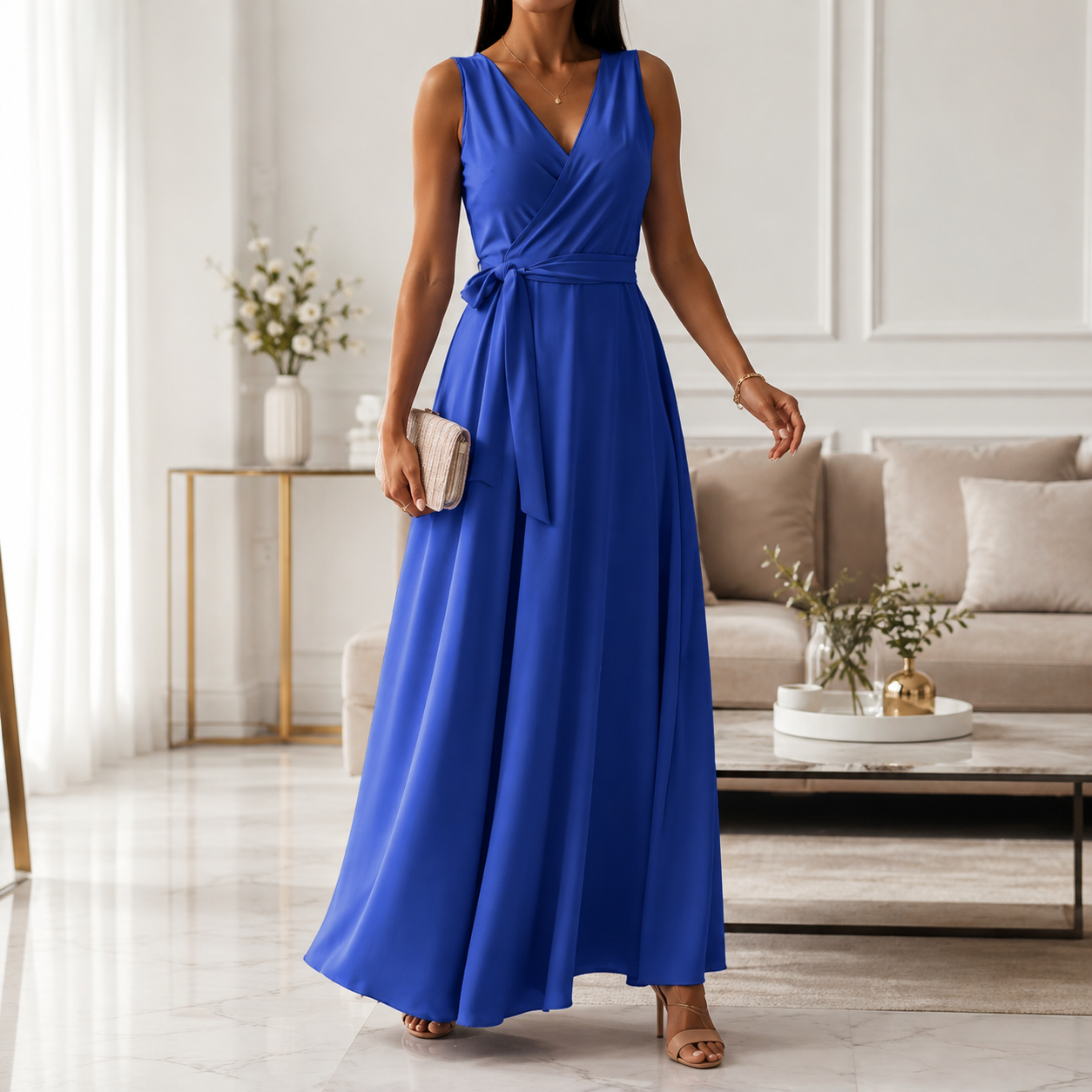 Hailey | Women Wedding Guest Elegant Wrap Maxi Dress