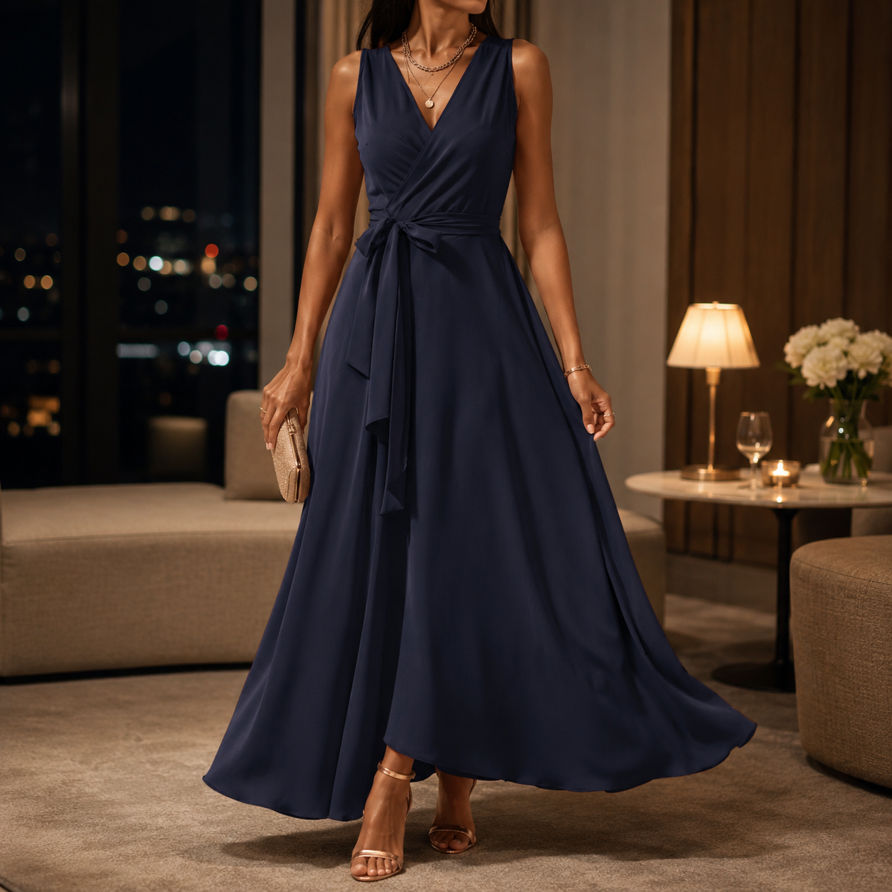 Hailey | Women Wedding Guest Elegant Wrap Maxi Dress
